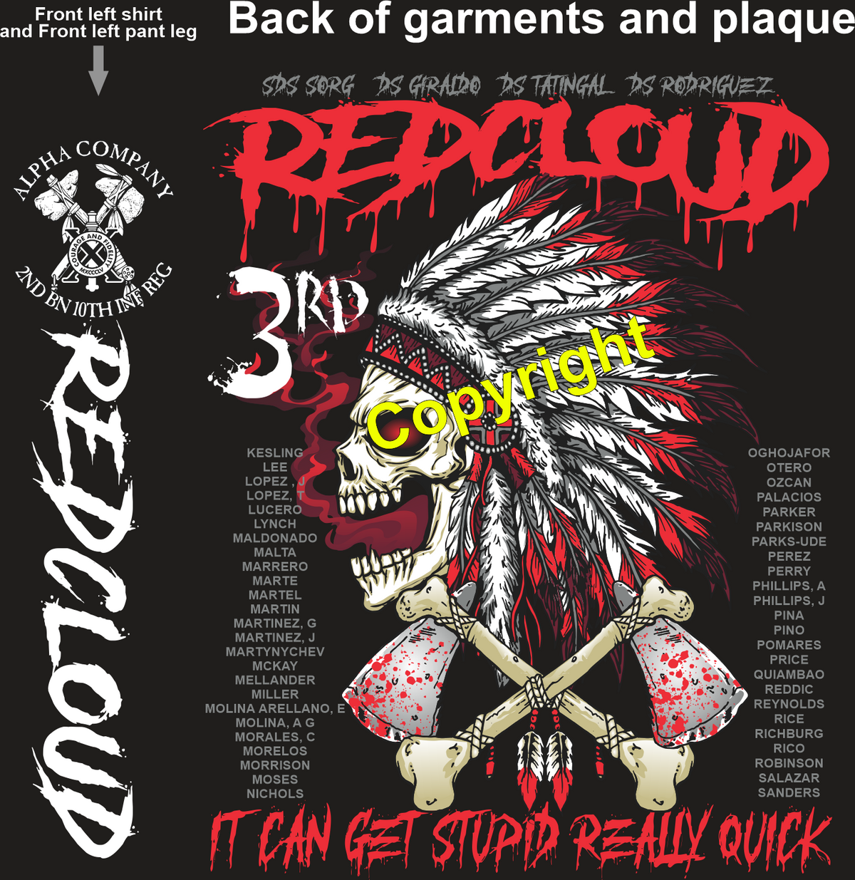 ALPHA 2-10 RED CLOUD GRADUATING DAY 2-20-2025 PRE ORDER