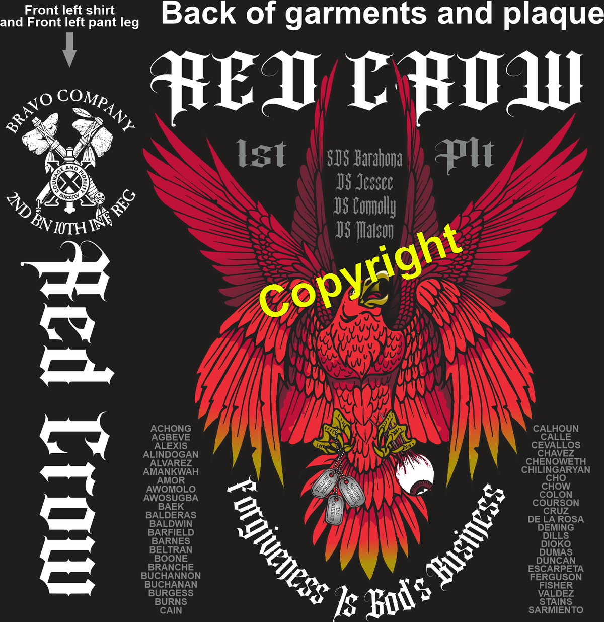 BRAVO 2-10 RED CROW GRADUATING DAY 2-13-2025 PRE ORDER