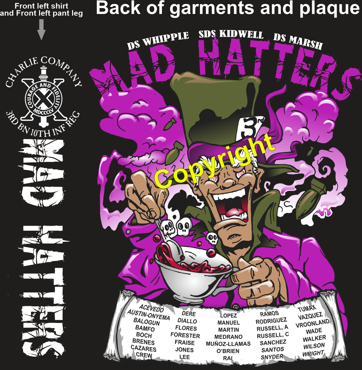 CHARLIE 3-10 MAD HATTERS GRADUATING DAY 3-27-2025 PRE ORDER