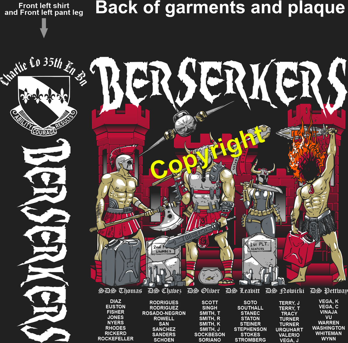 CHARLIE 35 BERSERKERS GRADUATING DAY 2-20-2025 PRE ORDER